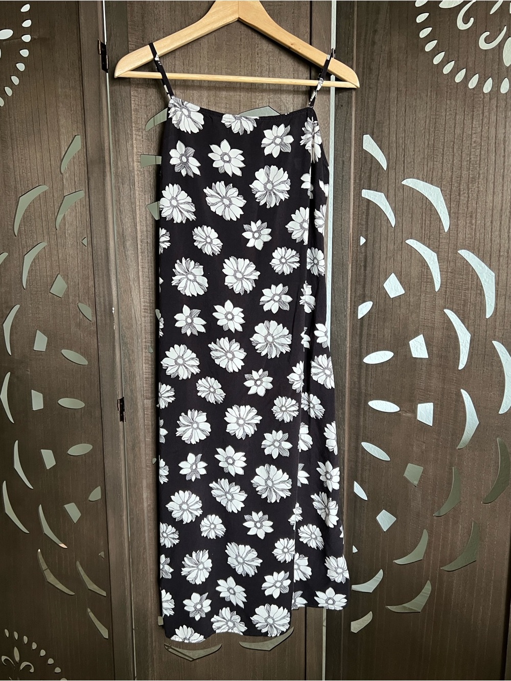 Billabong Black and White Daisy Midi Slip Dress